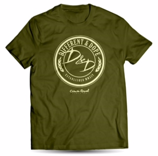 Different & Dope (D&D) Military Green Tee with White Print