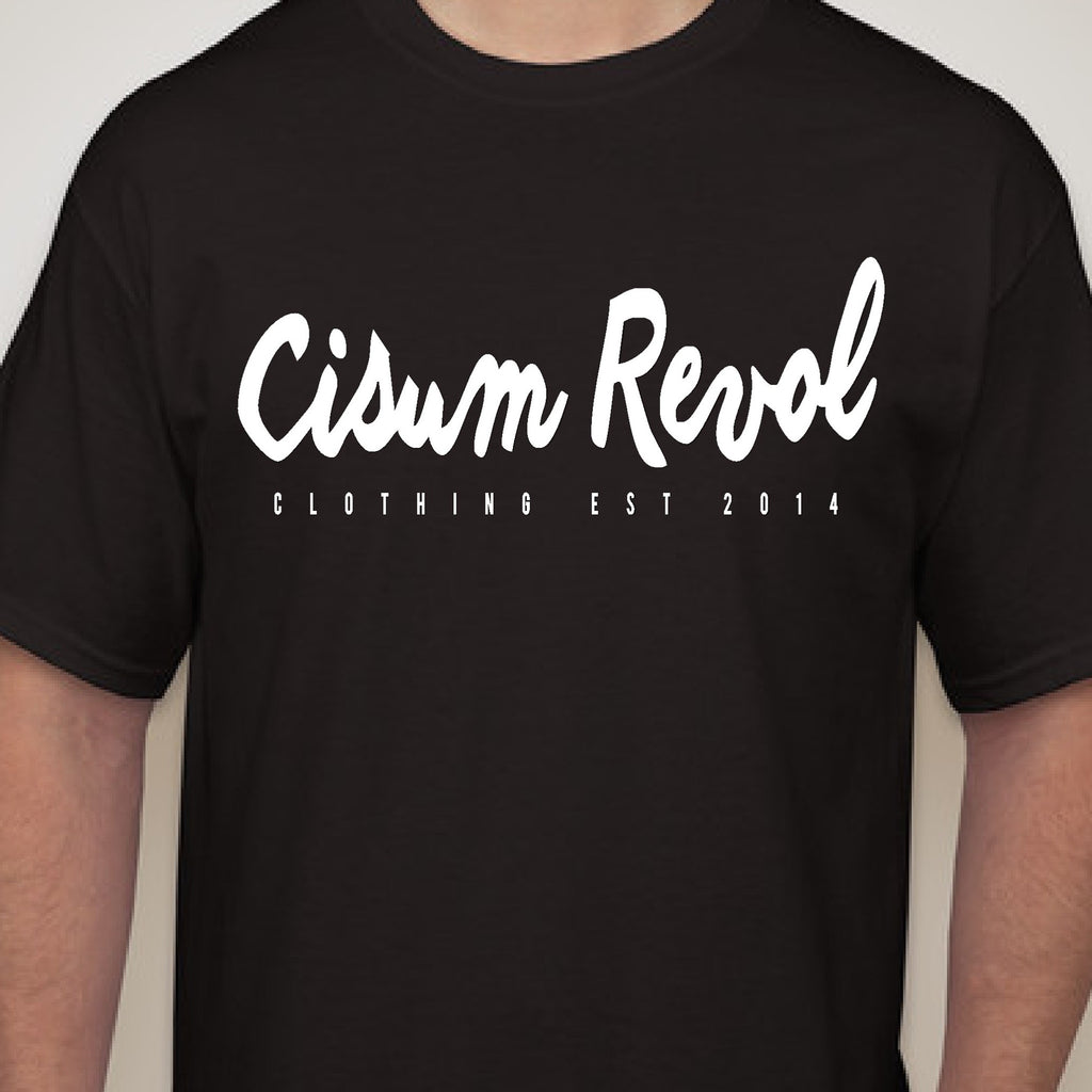 Cisum Revol Short Sleeve Black Shirt w/ White print