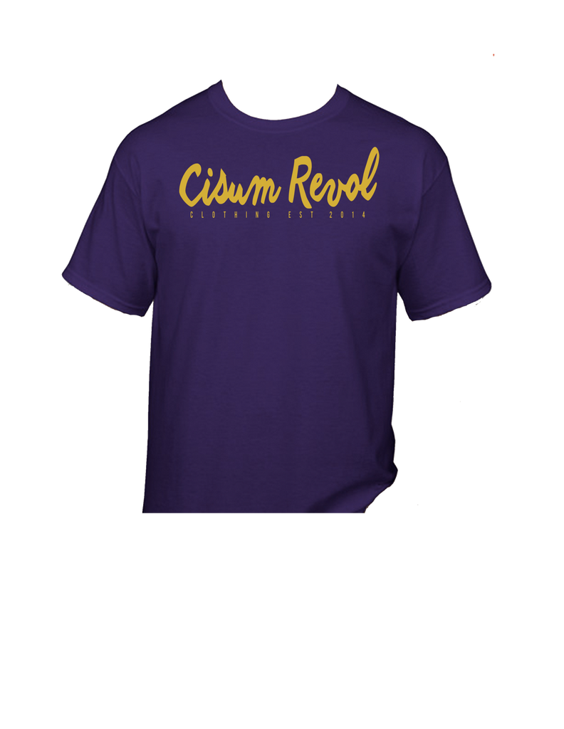 Cisum Revol "LSU TIGERS" Purple SHORT SLEEVE SHIRT w/ Gold Print