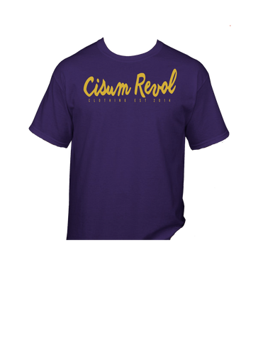 Cisum Revol "LSU TIGERS" Purple SHORT SLEEVE SHIRT w/ Gold Print