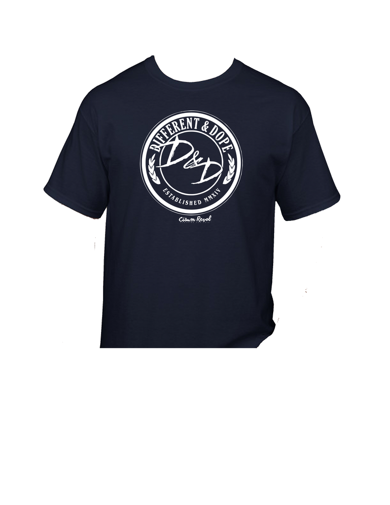 Different & Dope (D&D) Navy Blue Tee with White Print