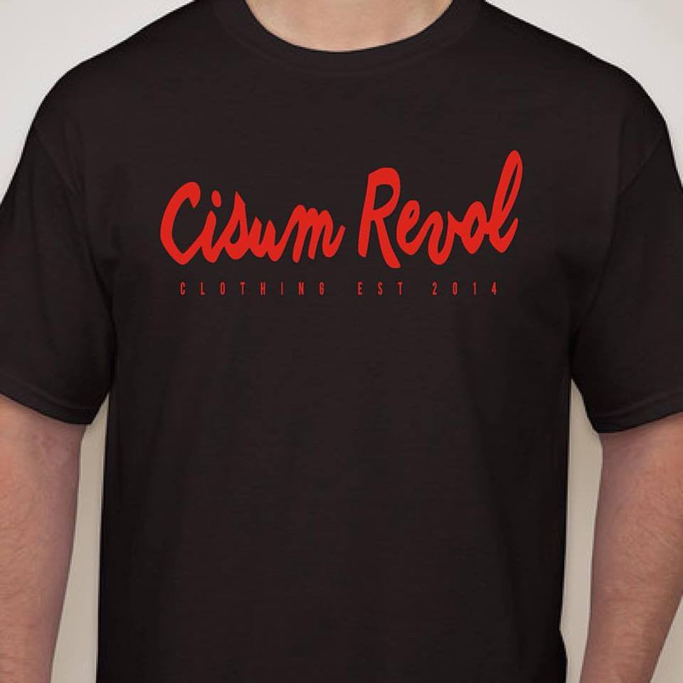 Cisum Revol Short Sleeve T-shirt Black w/ Red Print